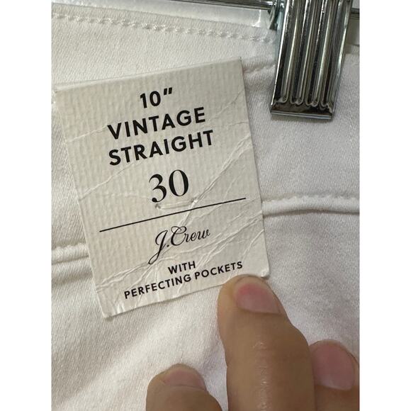 J. Crew 10" Vintage Straight White Jeans Size 30 NWT Stretchy Fitted Thru Hip - Picture 6 of 11